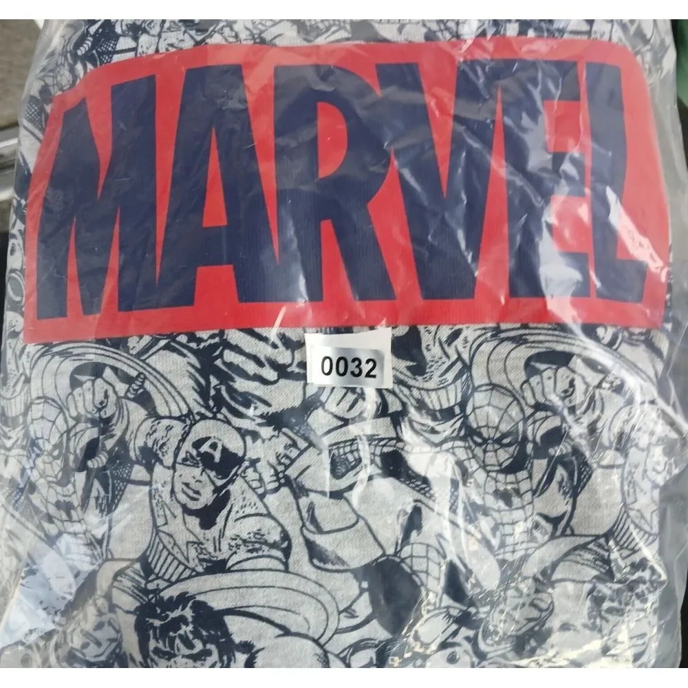 Marvel Legends Boy's Size XL(16)‎ Youth Pullover Hoodie Sweatshirt Gray & Navy